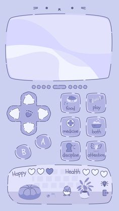 a drawing of a cell phone with buttons and hearts on the front, as well as an advertise for happy valentine's day