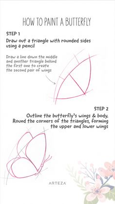 how to paint a butterfly step by step