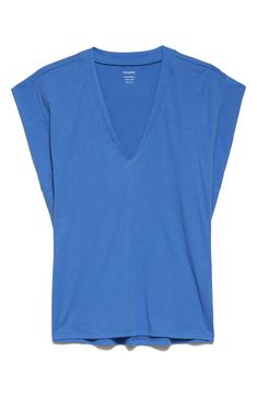 A deep-cut V-neck simply styles this relaxed tee knit from supersoft Peruvian pima cotton. 25 1/2" length (size Medium) V-neck Short sleeves 100% organic pima cotton Machine wash, tumble dry Made in Peru t.b.d. | Frame Le Mid Rise V-Neck Tee T B, Curator Style, Pima Cotton, V Neck Tee, Peru, Cotton Tshirt, Mid Rise, V Neck T Shirt, Short Sleeves