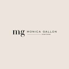 the logo for monica galon, an italian fashion designer and interior stylist