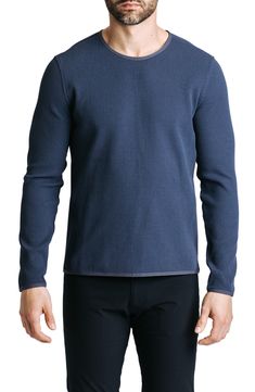 A stretchy, waffle-structured knit brings ventilated comfort to a sweatshirt that fights odors and wicks away sweat with a feel that's always dry to the touch. Crewneck Long sleeves Moisture-wicking fabric engineered for dryness and comfort Antimicrobial fabric engineered to inhibit the growth of odor-causing germs 100% polyester Machine wash, tumble dry Imported Sporty Cotton Waffle Knit Tops, Sporty Waffle Knit Cotton Tops, Sporty Waffle Knit Long Sleeve Tops, Sporty Long Sleeve Waffle Knit Top, Sporty Knit Tops With Ribbed Collar, Long Sleeve Waffle Knit Stretch Sweater, Stretch Waffle Knit Long Sleeve Sweater, Waffle Knit Long Sleeve Sweater, Stretch Knit Sweatshirt With Ribbed Cuffs