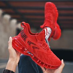 Move forward into the future with these futuristic running shoes. Black, Red, White designs accent your outfits perfectly. Enjoy the track we call life in style. mens sneakers best sneakers for men sneakers fashion Size Chart