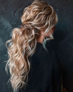 Undone Hair, Chic Hairstyles, Long Blonde Hair, Mermaid Hair, Wedding Hair And Makeup, Bride Hairstyles, Ponytail Hairstyles