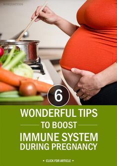 pregnant woman preparing food in the kitchen with text overlay reading wonderful tips to best immune system during pregnancy