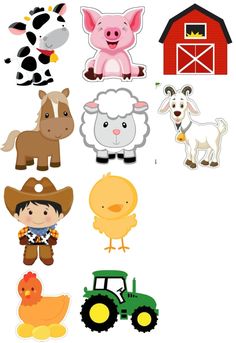 farm animals and farm animals cut outs