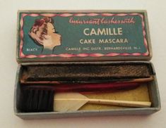 Vintage Camille Cake Mascara Black Luxuriant Lashes | eBay Cake Mascara, Pink Cosmetics, Beauty Mark