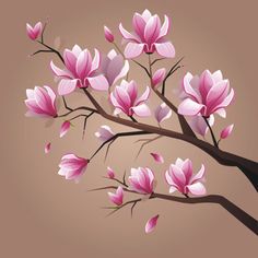 a tree with pink flowers on it