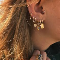 @𝘦𝘮𝘮𝘪𝘦𝘭𝘰𝘶𝘪𝘴𝘦 ☽ Look 80s, Number Earrings, Pearl Earring Set, Heart Moon, Crystal Pearl Earrings, Tiny Hoop Earrings