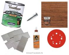 the supplies needed to make this diy wood look like it is being used for painting