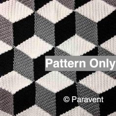 a black and white checkered blanket with the words pattern only