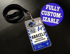 "Our fan cosplay Jurassic Employee badges are fully customizable! This mock ID access pass will look great as part of a Cosplay or Halloween costume! THIS ITEM IS HAND MADE The QR code scans to a funny Jurassic Park gif of Dennis Nedry's infamous \"Ah Ah Ah!\" Gift this out to your favorite Jurassic World fan, or grab one to accessorize your gear! * * D E T A I L S * * *Print: photo paper, card stock, double laminate. *Cut: Combination of paper cutter and punches. *Corners: NEW we now use rounded corners! *Size: Approximately 5.375\" x 3.125\" * * C U S T O M I Z A T I O N S * * *Choose from a double year number or a custom number (23, 24, 01, 001 etc) *Choose to include YOUR PHOTO, or, the In-Gen logo, or, the JW stamp. * Add your first name, or last name, or nickname.  * Tell us YOUR ROL Jurassic Park World, Jurassic World, Jurassic Park, Rounded Corners, First Names, Qr Code, Costume Accessories, Your Name, Halloween Costume