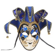 PRICES MAY VARY. 【 】Women Masquerade Venetian Masks are made of synthetic material. Sturdy, durable and reusable. Lightweight and will not put any burden on your head. The perfect Halloween party! 【Unique Design】The Halloween is designed with unique Venetian elements, every detail is perfect after artificial processing, and it looks lifelike. Fun and mysterious Venetian masks will make you unique at a party, dance or rave! 【Mask Size】All masks are about 44 x 16 x 10cm in size, suitable for the h Masquerade Mask Full Face, Venetian Costumes, Jester Mask, Costume Venitien, Carnival Art, Christmas Fancy Dress, Venice Mask, Venetian Masquerade Masks, Clown Mask