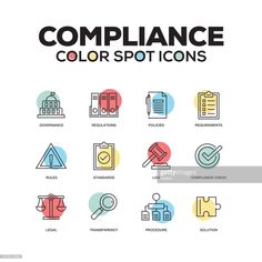 the color spot icon set includes icons such as finance, court papers and other items