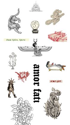 an image of some type of tattoos on a white background