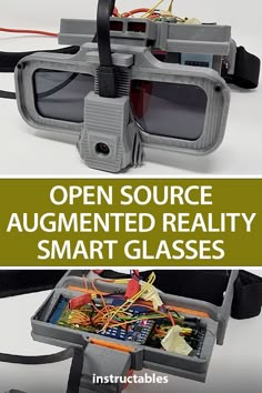 an open source is shown with the words, open source augmenteded reality smart glasses