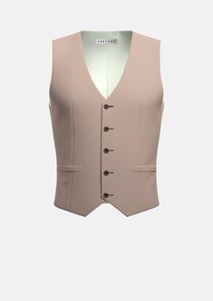 Khaki Cotton Vest - SARTORO Elegant Beige Sleeveless Vest, Elegant Sleeveless Beige Vest, Fitted Vest For Workwear With Flat Front, Sleeveless Business Vest Outerwear, Fitted Flat Front Vest For Work, Elegant Single-breasted Vest For Business Casual, Elegant Sleeveless Vest For Business, Elegant Sleeveless Business Vest, Elegant Semi-formal Sleeveless Vest