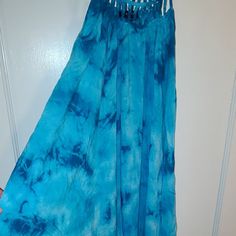 Bright And Beautiful Shades Of Blue, Tie Dye Sundress From Ravia. 100% Rayon. Detailed Neckline And Spaghetti Straps. Pockets Of Both Sides. High-Low Hemline. Full Skirt. Pullover. Size M (Runs More Like A M/L)/Measurements: Pit - Pit = 17" X 39" Long. New Without Tags And In New/Excellent Condition. Tie Dye Sundress, Short Faux Fur Jacket, High Low Midi Dress, Target Dress, Leopard Print Jacket, Pink Bodycon Dresses, Hi Low Dresses, Bright And Beautiful, Lace Inset