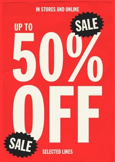 the 50 % off sale is now on