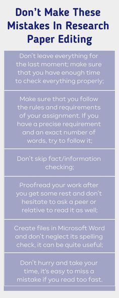 the four steps to writing research paper editing