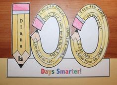 this is an image of a 100th birthday card with pencils and numbers on it