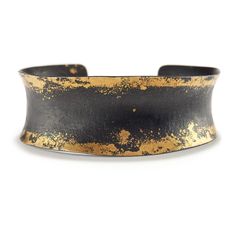 Iron and Gold Cuff Bracelet by Pat Flynn | Bracelet Contemporary Estate cuff gold Iron pat flynn yellow gold Nail Bracelet, Gold Cuff Bracelet, Copper Cuff, Gold Bracelet Cuff, Gold Cuffs, Yellow Gold Bracelet, The Maker, Black Iron, Deep Black