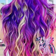 Twilight Sparkle Hair, Rainbow Dash Hair, Mlp Hair, Harajuku Hair, My Little Pony Hair, Sparkle Hair