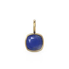 Please keep in mind that you need to check stone size.  Yellow Solid Gold 18k Blue Sapphire Charm Pendant Bezel Connector Jewellery Finding Stamped 14k or 18k gold Available Stone Sizes - 7mm 3.8mm bail with 2.20mm hole Materials: 18k Solid Gold, Blue Sapphire * Please note that Gold orders are made to order in your choice of Gold KT / Color & Beads drilled to choice so please look at handling time carefully before placing orders. * All findings made in Gold come with Real Diamonds / Gemstones a Gold Schmuck, Solid Gold Charms, 18k Gold Jewelry, Blue Cushions, Gold Charm, Real Diamonds, Diamond Gemstone, Charm Pendant, Blue Sapphire