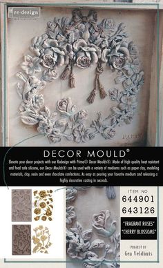 an advertisement for decor mould featuring flowers