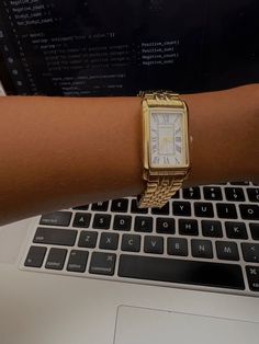 Armitron gold classy watch. Cartier look alike Classy Watches, Classy Watch, Look Alike, Cartier, Gold