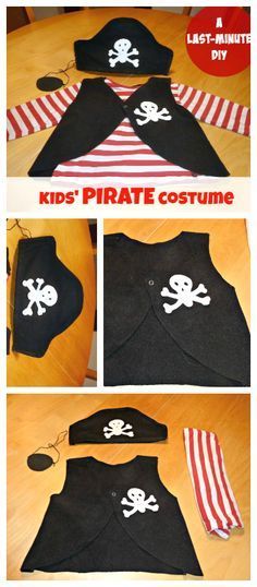 the instructions to make a pirate costume for kids