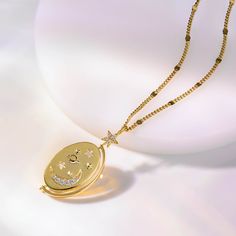 Moon Gold Necklace, Spinning Necklace, Sterling Silver Locket Necklace, Wanderlust And Co, Moon Gold, Silver Locket Necklace, Gold Locket Necklace, Locket Ring, Sterling Silver Locket