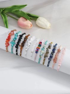 Free Returns ✓ Free Shipping✓. 12pcs/set Boho Stone & Bead Decor Bracelet For Women Men For Daily Decoration- Women Bracelet Sets at SHEIN. Bead Decor, Latest Bracelets, Bracelet Sets, Women Bracelet, Watches Women Fashion, Pretty Eyes, Bracelet For Women, Diy Bracelets, Boho Jewelry