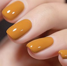 Yellow Nail, Gel Polish Nail Art, Fall Gel Nails, Cute Nails For Fall, Her Nails, Long Lasting Nails, Fall Nail Art, Fall Nail Colors, Yellow Nails