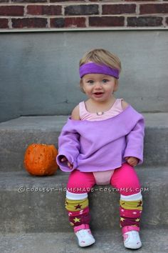 Cute Baby Aerobic Instructor Costume: Let’s Get Physical, Physical!… Coolest Halloween Costume Contest Aerobics Costume, Diy Girls Costumes, Meme Costume, Toddler Girl Halloween, Easter Costume, Baby Kostüm, Homemade Costume, Diy Costumes Kids