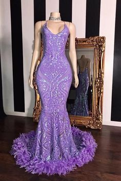 Sequins Gown, Purple Prom, Prom Ideas, Lace Prom Dress, Prom Girl