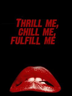 the movie poster for thrill me, chill me, fulfill me with lipstick on it