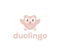 the logo for a children's clothing brand called duolingo, featuring an owl