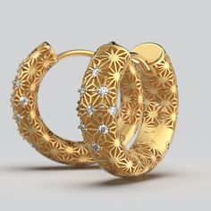 Indulge in the timeless elegance of our meticulously crafted Italian Gold Hoop Earrings, where luxury meets tradition in every gleaming detail. Handcrafted with care in Italy, these exquisite hoops are a celebration of sophistication and style. Each hoop features a delicate Sashiko pattern design, inspired by the intricate beauty of Japanese embroidery, adding a touch of artistry to your ensemble. Adorned with natural diamonds boasting a total weight of 0.16 Ct, these earrings sparkle with under Gold Hoops Earrings, Modern Hoop Earrings, Sashiko Pattern, Jewelry Chunky, Chunky Hoop Earrings, Japanese Embroidery, Hoops Earrings, Sparkle Earrings, Black Gift Boxes