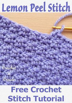 the crochet stitch is being worked on