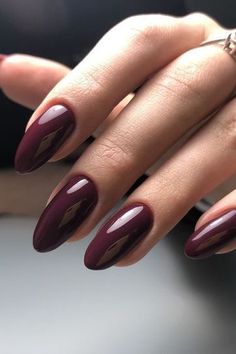 Plum color manicure Brown Nail Art, Brown Acrylic Nails, Brown Nails Design, Trendy Nail Art Designs, Trendy Nail Art, Fall Nail Colors, Brown Nails, Short Acrylic Nails