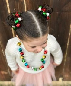 20 Christmas Hairstyles for Kids 2024-2025 for Short and Long Hair with Braids, Cute Buns and Simple Easy Styles Festive Hairstyles Christmas Kids, Baby Girl Christmas Hairstyles, Christmas Hair Dos For Kids, Christmas Hair Buns For Kids, Christmas Crazy Hair Day Short Hair, Holiday Kids Hairstyles, Christmas Hair Day At School, Kids Whoville Hair, Christmas Hairstyles Toddler