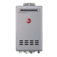 a tankless water heater on a white background