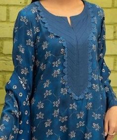 Galay K Design, Loops Neck Design, Pakistani Neck Design, Beautiful Neck Designs, Neck Design With Lace, Shawl Embroidery, Cotton Suit Designs