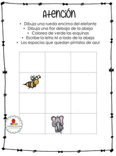 an activity sheet for children to learn spanish