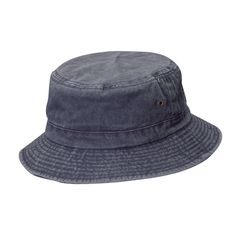 Traditional cotton bucket hat - fishing hat. 2" wide stitched, bound brim. Two metal eyelets on both sides. 100% cotton. DPC Dyed Twill Bucket Hat with Pocket Now Imported from Sri Lanka, please note sizes run a little larger than in the past. Hats For Small Heads, Summer Fedora, Bucket Hat Fits, Cotton Bucket Hat, Mens Bucket Hats, Straw Fedora, Timeless Classic Style, Fishing Hat, Kids Hats