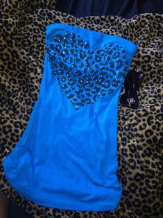 Blue Mcbling, Mcbling Clothes, Mcbling Aesthetic, Y2k Cheetah Print, Girly Tops, Cheetah Top, 2000s Mcbling