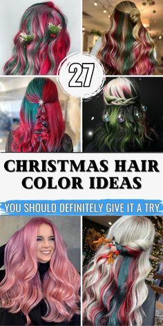 For those seeking christmas hair color ideas in 2025, explore options for brunettes, blondes, and black hair. Perfect for men and women, these festive looks include pixie styles and short hair trends. Whether you prefer braids or bold shades for dark hair, these ideas will keep you on-trend for the holiday season. Festive Hair, Bleaching Your Hair, Vivid Hair Color, Lighter Hair, Hair Chalk