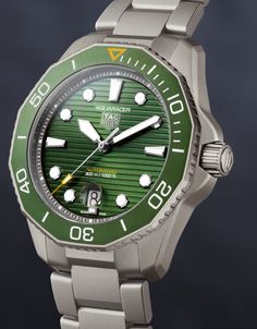 TAG Heuer Aquaracer Calibre 5 Automatic Men 43 mm - WBP208B.BF0631 | TAG Heuer US Green Chronometer Watch With Timeless Style, Green Chronometer Watch Accessories With Round Dial, Modern Green Watch Accessories With Chronometer, Timeless Green Chronometer Watch, Green Chronometer Watch With Round Dial, Modern Green Watch With Tachymeter, Green Tachymeter Watch With Round Dial, Tag Heur, Green Outdoor Watch With Chronometer