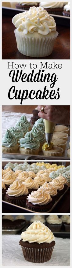 how to make wedding cupcakes with frosting and piping on the edges