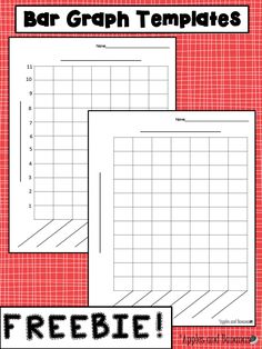 two blank bar graph templates with the text freebie on it and an image of a